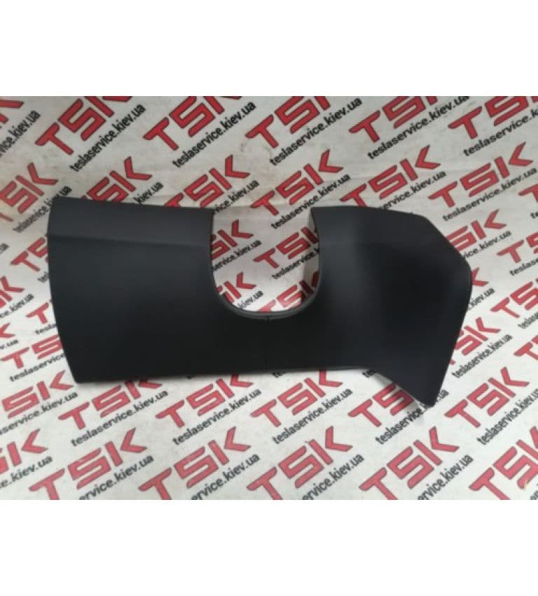 Накладка декоративная под руль, левая (черная кожа) {MX_MS_MSR}, Tesla Model S (OEM 1002405-01-H)
