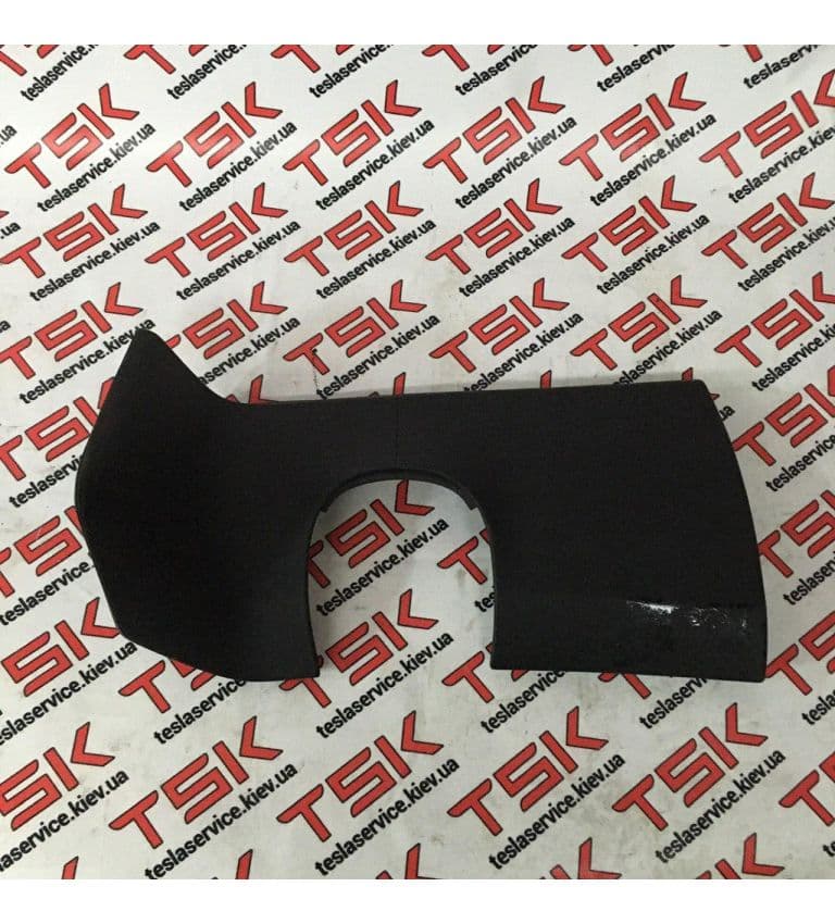 Накладка декоративная под руль (чёный глянец) {MX_MS_MSR}, Tesla Model X (OEM 1002405-14-H)