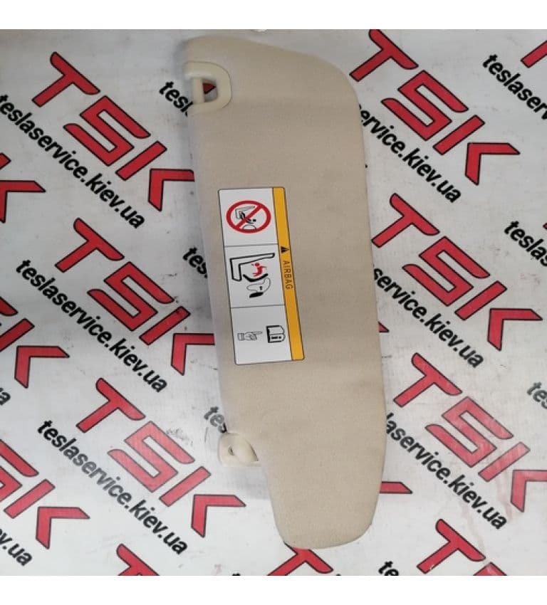 Козырек солнцезащитный пассажира текстиль (CREAM), Tesla Model S (OEM 1025183-00-E)