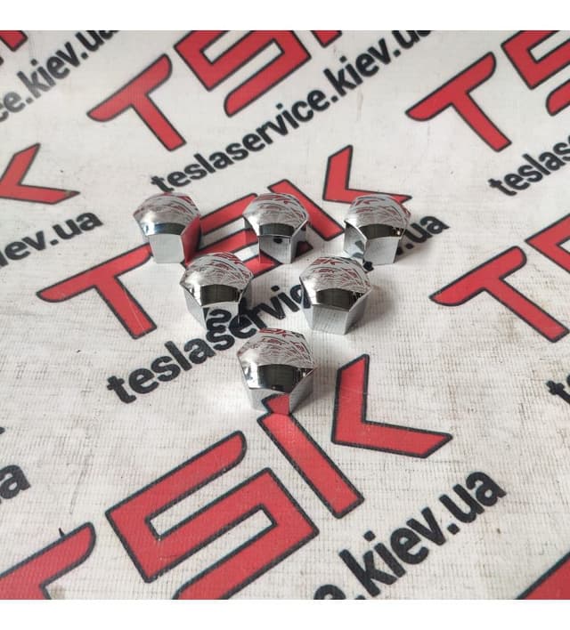 Колпачек колесной гайки (средний) хром {MS_MSR_M3}, Tesla Model S (OEM 1027011-00-A)