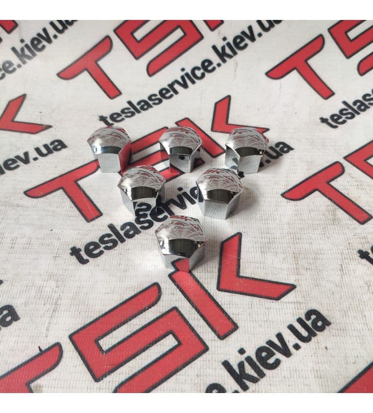 Колпачек колесной гайки (средний) хром {MS_MSR_M3}, Tesla Model S (OEM 1027011-00-A)