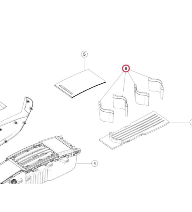 Панель подстаканника {MS_MSR_MX}, Tesla Model X (OEM 1058082-00-C)