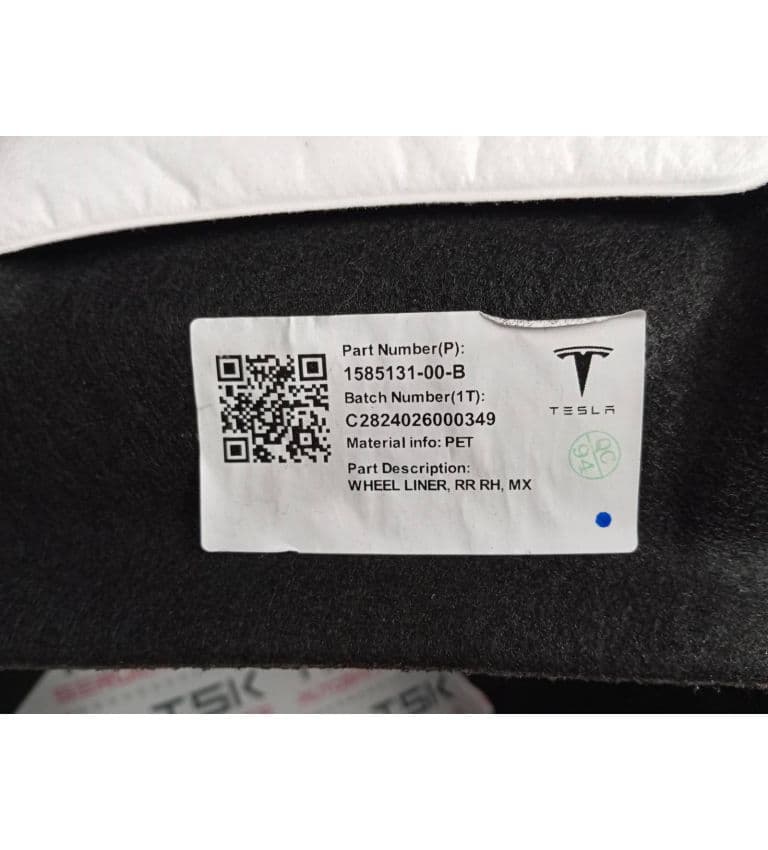 Подкрылок задний правый {MX 21-}, Tesla Model X (OEM 1585131-00-B)