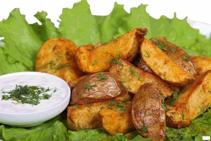 Картопля по-селянськи з часником — Taverna Good Beer у Сонячному березі