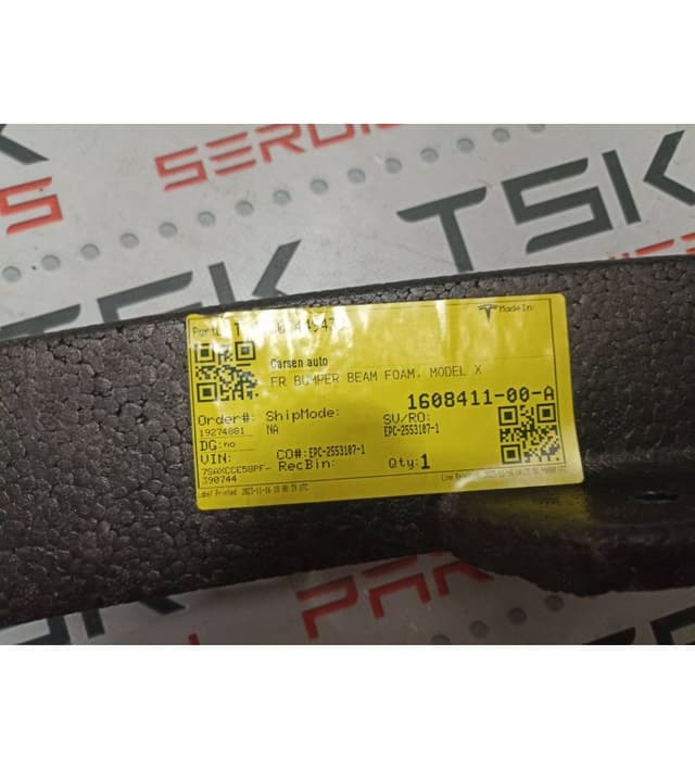 Абсорбер бампера переднего (пенопласт), Tesla Model X (OEM 1608411-00-A)