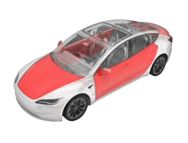 Tesla Model 3 — Двері та закриваючі механізми