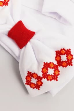 Ясельний комплект трійка "Маки", Білий, 80 (1 рік) — фото 3