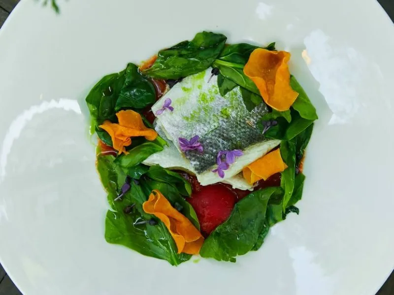 Сібас з пряними томатами - Lili Bistro у Одесі