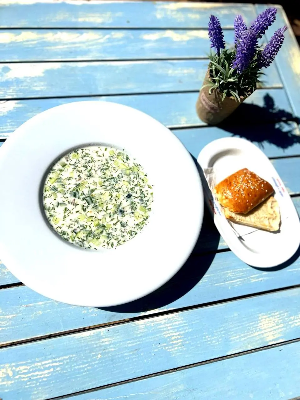 Okroshka (supë e ftohtë) — The Step Garden, Sunny Beach